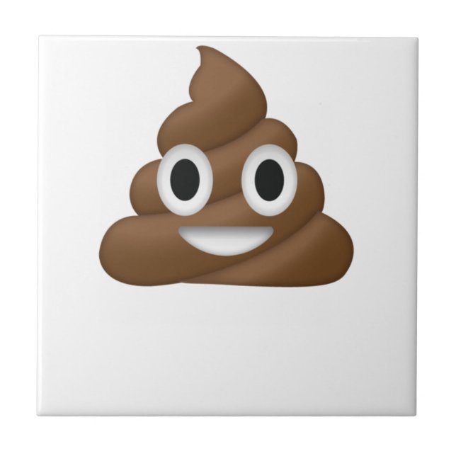 Azulejo Emoji Cute Poop (Frente)
