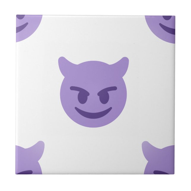 Azulejo emoji del diablo (Frente)