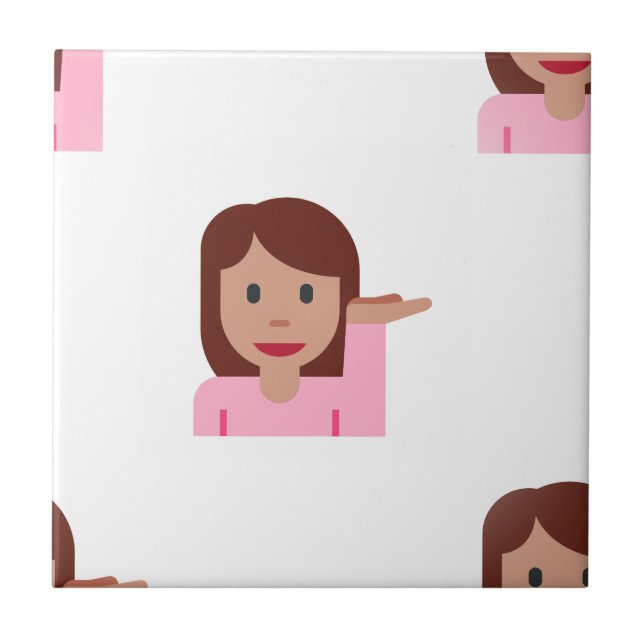 Azulejo emoji femenina (Frente)