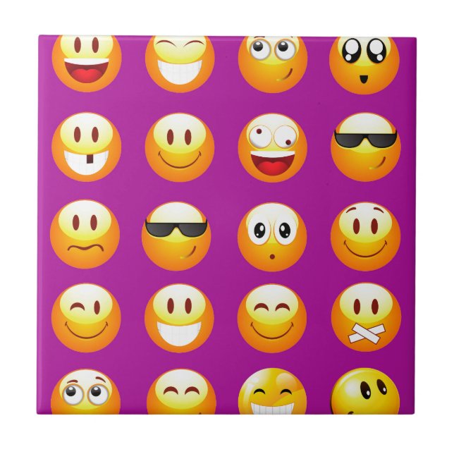 Azulejo emojis moradas (Frente)