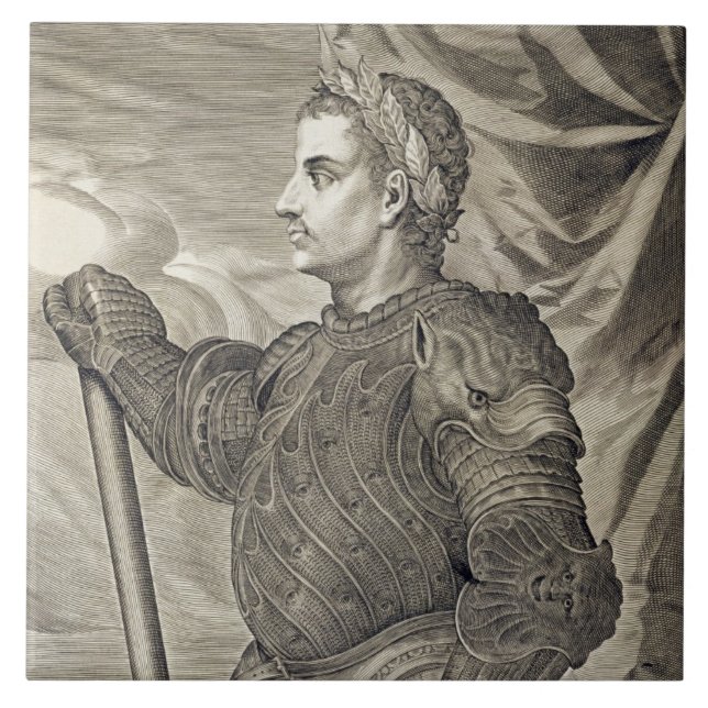 Azulejo Emperador de D. Claudius César de Roma a partir (Frente)