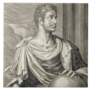 Azulejo Emperador de D. Octavius Augustus (ANUNCIO 63 A.C.