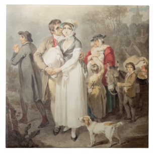 Azulejo En el camino, 1799 (w/c sobre rastros de lápiz en