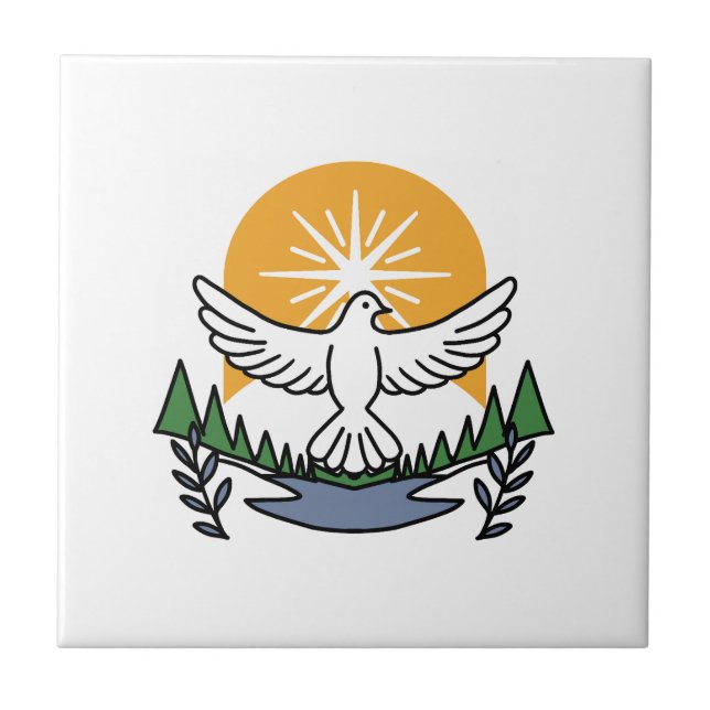 Azulejo En el espíritu de Dios que levantamos - Fe y liber (Frente)