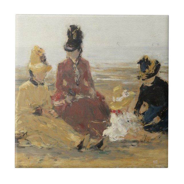 Azulejo En la playa, Trouville el | 1887 (Frente)