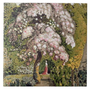 Azulejo En un jardín de Shoreham (w/c)