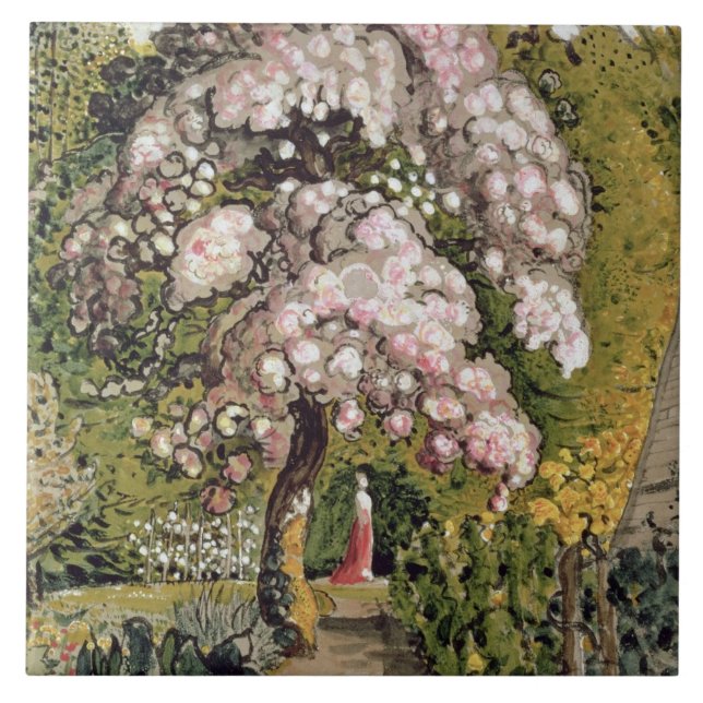 Azulejo En un jardín de Shoreham (w/c) (Frente)