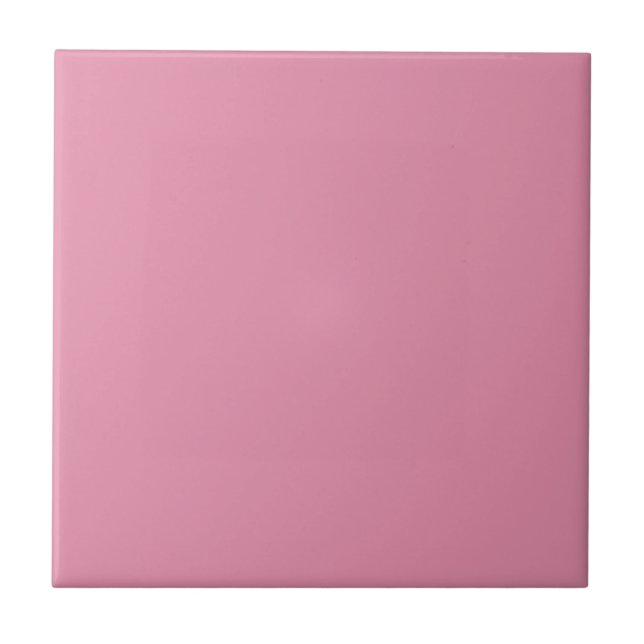 Azulejo Encantador color rosa sólido (Frente)