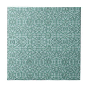Azulejo Encantador en verde azulado