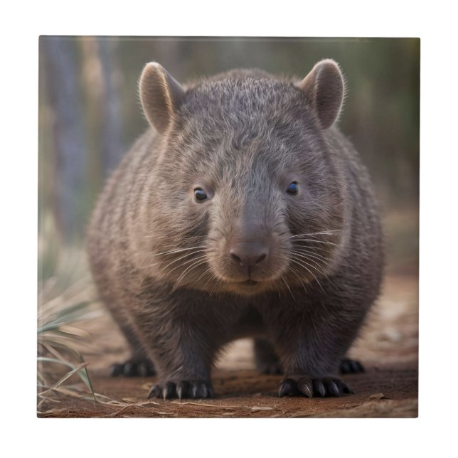 Azulejo "Encanto Chubby: El Adorable Wombat Australiano" (Frente)