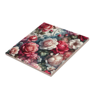 Azulejo Encanto Floral Rosa Atemporal