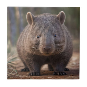 Azulejo "Encanto Regordete: El Adorable Wombat Australiano