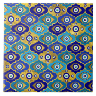 Azulejo Encantos oculares malvados en el patrón del Quatr