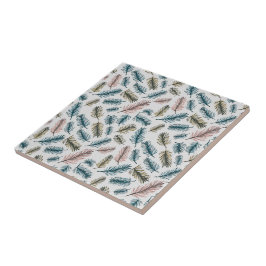 AZULEJO ENCHANTING PINE LEAF PATTERNS