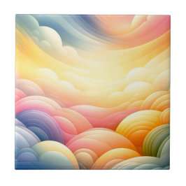 Azulejo Encontrar la paz en las oníricas nubes