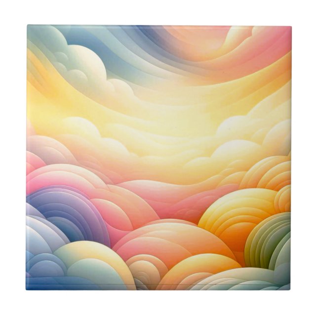 Azulejo Encontrar la paz en las oníricas nubes (Frente)