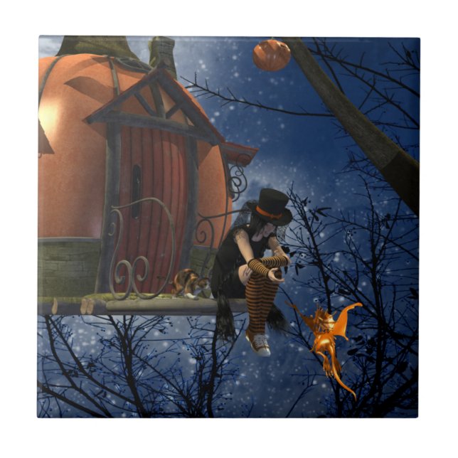 Azulejo Encuentro de creaciones de Halloween (Frente)