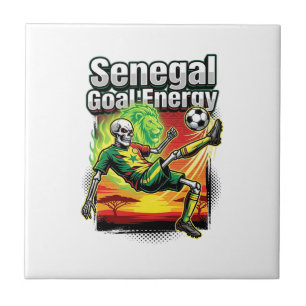 Azulejo Energía del Gol de Senegal Esqueleto Atacante Naci