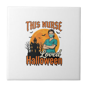 Azulejo Enfermera de Halloween Amaba Halloween Vintage Esp