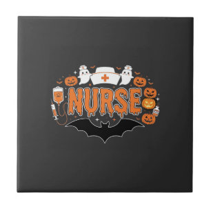 Azulejo Enfermera de Halloween que gotea diseño de vector