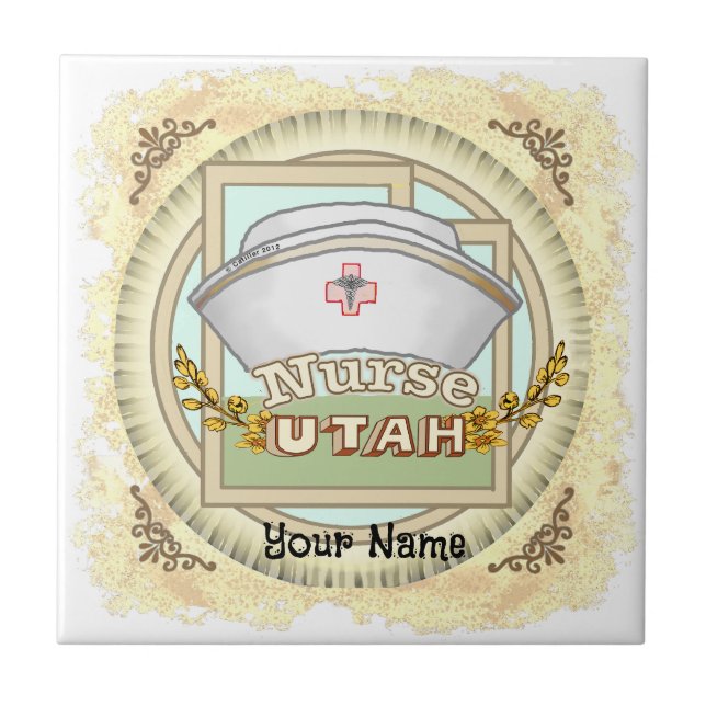 Azulejo Enfermera de Utah (Frente)