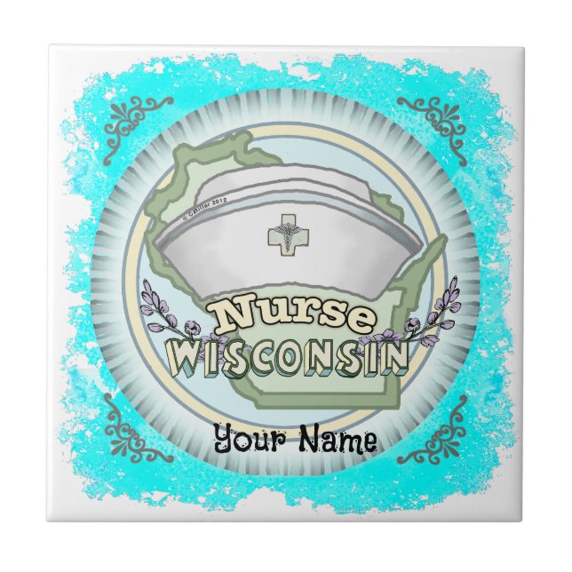 Azulejo Enfermera de Wisconsin (Frente)
