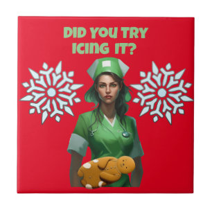 Azulejo Enfermera divertida que la hace Thunder_Cove