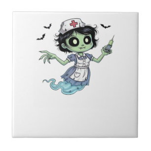 Azulejo Enfermera Fantasma Espeluznantemente Cuidadosa y