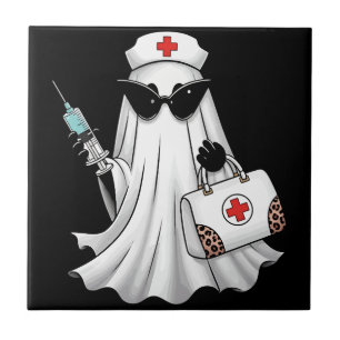 Azulejo Enfermera Fantasma Halloween
