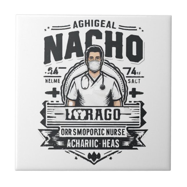 Azulejo Enfermera Ortopédica Promedio de Nacho (Frente)