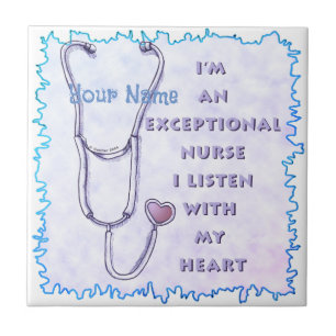 Azulejo Enfermero excepcional de Stethoscope