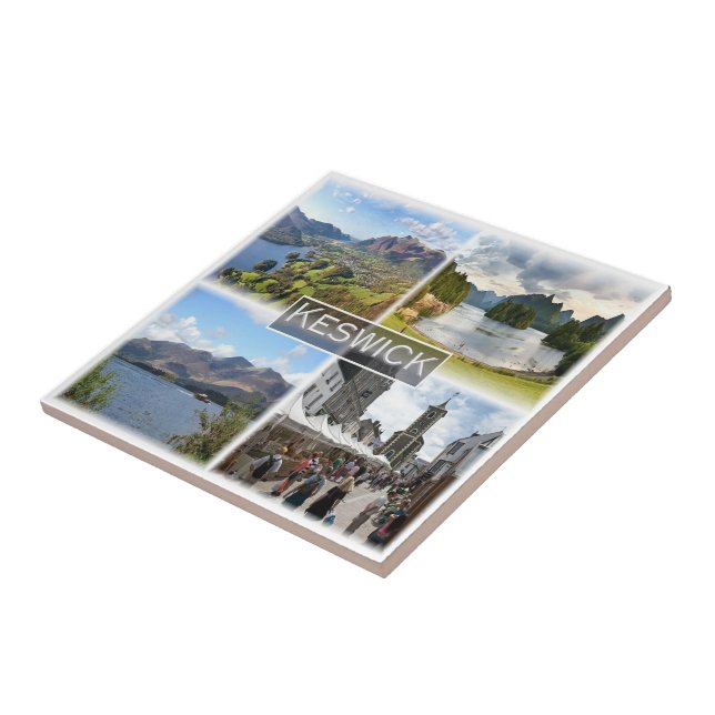 Azulejo ENG053 DISTRITO KESWICK & LAKE, Inglaterra, (Lado)