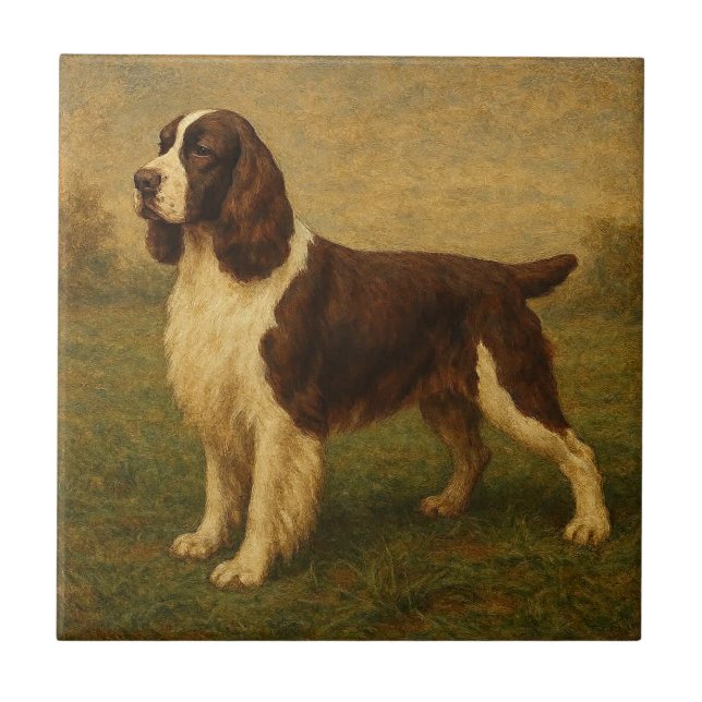 Azulejo English Springer Spaniel (Frente)