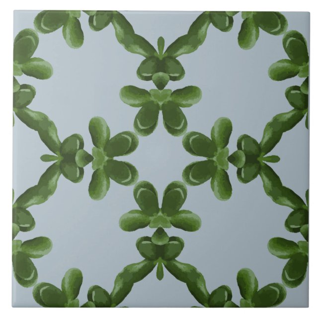 Azulejo Enrejado de Jade en Agua Clara (Frente)