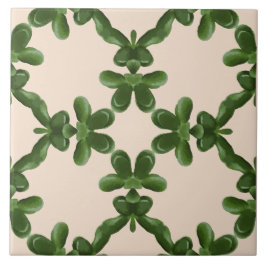 Azulejo Enrejado de Jade en Crema