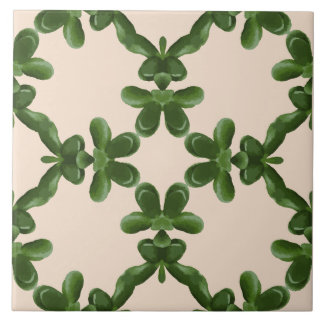 Azulejo Enrejado de Jade en Crema