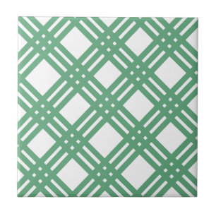 Azulejo Enrejado verde y blanco