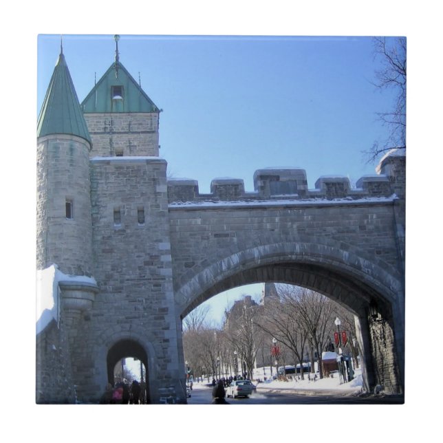 Azulejo Entrada a la Ciudad Vieja de Quebec, Quebec, Canad (Frente)