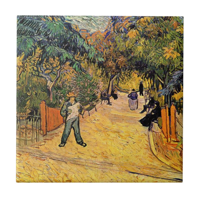 Azulejo Entrada al Parque Público de Vincent van Gogh (Frente)