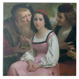 Azulejo Entre la riqueza y el amor (por Bouguereau)