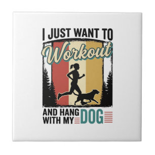 Azulejo Entrenar Con Mi Perro Diseño De Camiseta Vintage D