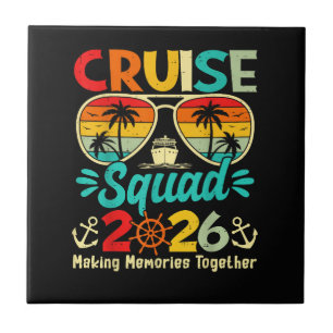Azulejo Equipo de crucero vacaciones de verano 2026 famili