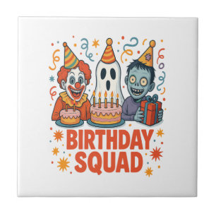 Azulejo Equipo de cumpleaños de Halloween Payaso espeluzna