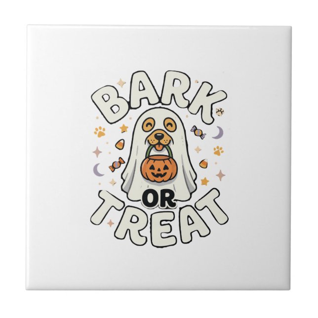 Azulejo Equipo de golosinas de Halloween para perros (Frente)