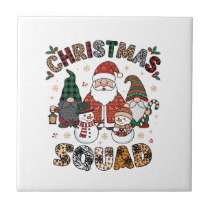Azulejo Equipo de Navidad Santa Gnomos Muñecos de nieve Le