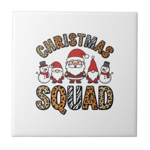Azulejo Equipo de Navidad Santa Muñeco de Nieve Diseño de