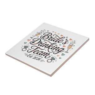 Azulejo Equipo de Novias Bebedoras 