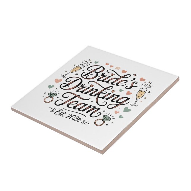 Azulejo Equipo de Novias Bebedoras  (Lado)