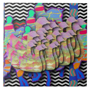 Azulejo Equitación y menagerie de pato de vida silvestre