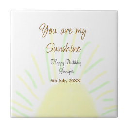 Azulejo Eres mi nombre de agregación amarillo pastel sunsh